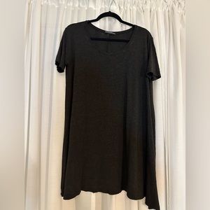 Dark charcoal grey relaxed fit dress from brandy melville